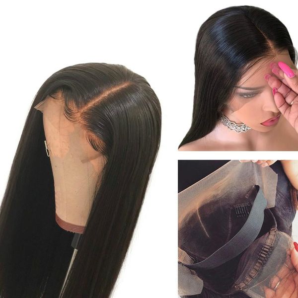 lace front human hair wigs with elastic band 24inch peruvian remy human hair wig with pre plucked hairline bleached knots, Black
lace front human hair wigs with elastic band 24inch peruvian remy human hair wig with pre plucked hairline bleached knots, Black