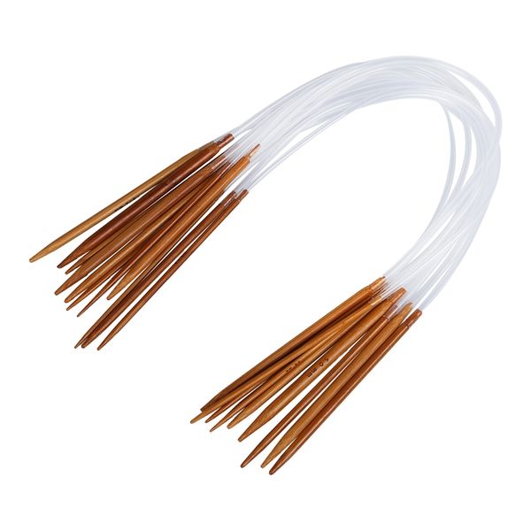 11 sizes 2.0mm-5.0mm 40 cm bamboo circular needles, Black