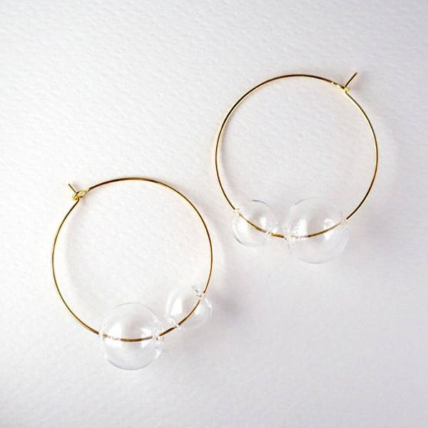 new artsy simple style gold tone large glass bubble hoop earrings for women 2018 charming clear double balls earrings girls, Golden;silver
new artsy simple style gold tone large glass bubble hoop earrings for women 2018 charming clear double balls earrings girls, Golden;silver
