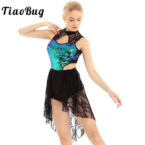 tiaobug shiny sequins sleeveless asymmetrical lace women ballet leotard figure skating dress contemporary lyrical dance costumes, Black;red
tiaobug shiny sequins sleeveless asymmetrical lace women ballet leotard figure skating dress contemporary lyrical dance costumes, Black;red