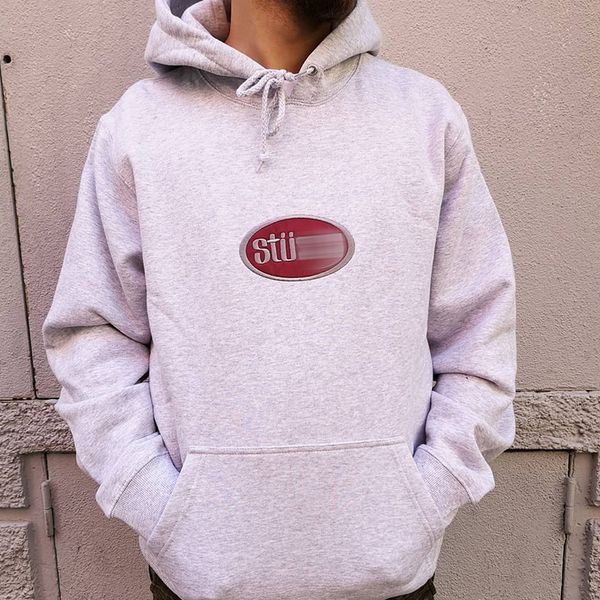 checked oval applique letter embroidered loose fleece pullover hooded sweater female bf couple hoodie men, Black
checked oval applique letter embroidered loose fleece pullover hooded sweater female bf couple hoodie men, Black