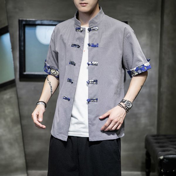 men's casual shirts 2021 summer chinese style shirt men short sleeve mandarin collar cardigan large size loose traditional hanfu, White;black
men's casual shirts 2021 summer chinese style shirt men short sleeve mandarin collar cardigan large size loose traditional hanfu, White;black