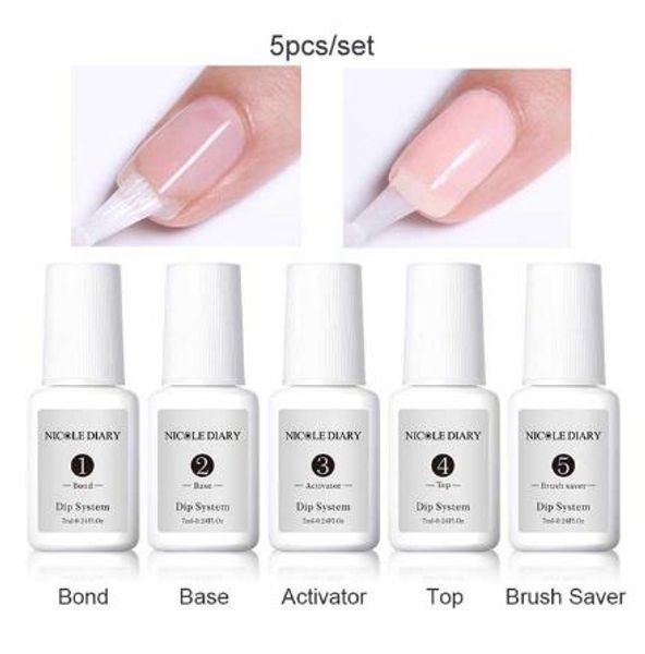 5 pcs/set base gel gel natural dry activator brush saver for dip nail system 7ml manicure dip nail powers set, Silver;gold
5 pcs/set base gel gel natural dry activator brush saver for dip nail system 7ml manicure dip nail powers set, Silver;gold