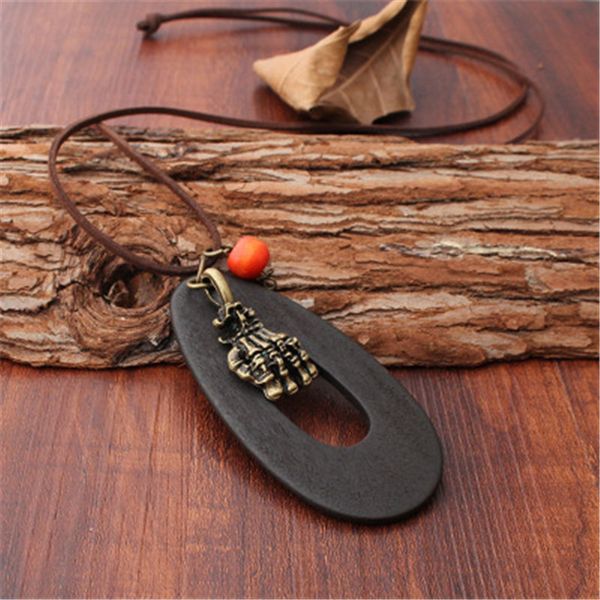 boho fashine vintage woman choker the skeleton handswitch jewelry bronze pendant oval wood necklace for women collares, Silver
boho fashine vintage woman choker the skeleton handswitch jewelry bronze pendant oval wood necklace for women collares, Silver