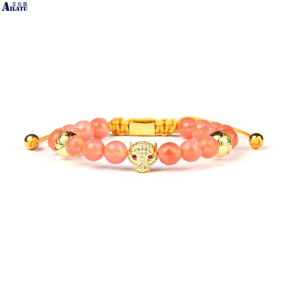 ailatu new womens cz leopard braided bracelet with 8mm facted stone beads stainless steel quality, Golden;silver
ailatu new womens cz leopard braided bracelet with 8mm facted stone beads stainless steel quality, Golden;silver