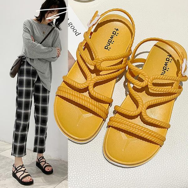 2020 summer new sandals women's korean version thick bottom anti slip versatile beach shoes flat sole with open toe roman sandal, Black
2020 summer new sandals women's korean version thick bottom anti slip versatile beach shoes flat sole with open toe roman sandal, Black