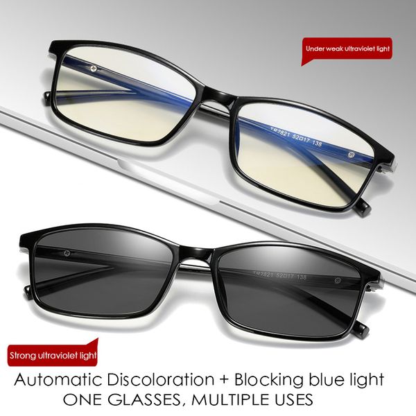 blue light filter computer glasses tr90 for blocking uv anti eye eyestrain transition pchromic gaming glasses women men, White;black
blue light filter computer glasses tr90 for blocking uv anti eye eyestrain transition pchromic gaming glasses women men, White;black