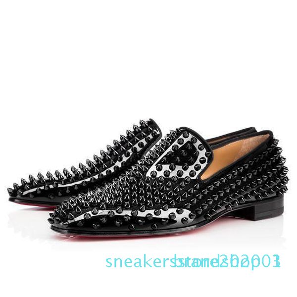 spikes flats red bottoms casual shoes veau velours descending smooth chic staple duty sliver/gold reviets mens loafers shoes s03, Black
spikes flats red bottoms casual shoes veau velours descending smooth chic staple duty sliver/gold reviets mens loafers shoes s03, Black