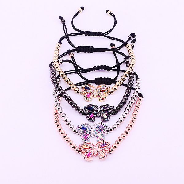 8pcs colorful zirconia rainbow butterfly charm weaving bracelet cz micro pave fashion jewelry gifts, Black
8pcs colorful zirconia rainbow butterfly charm weaving bracelet cz micro pave fashion jewelry gifts, Black