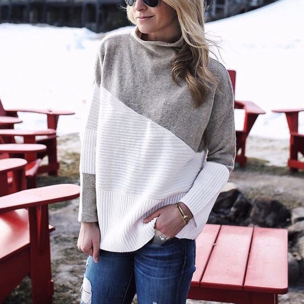 fall fashion semi-high-collar pullover knitted sweater woman pull femme hiver womens sweaters full plus size pullovers, White;black
fall fashion semi-high-collar pullover knitted sweater woman pull femme hiver womens sweaters full plus size pullovers, White;black