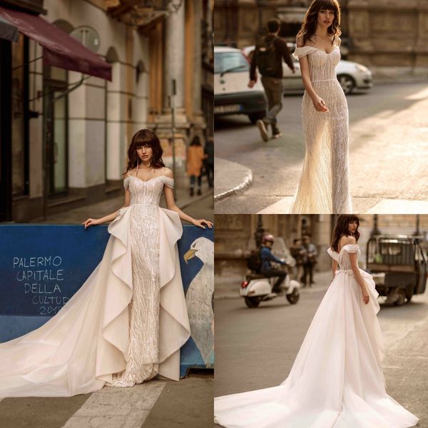 2019 innocentia divina mermaid wedding dress with detachable train lace beaded applique country bridal gowns plus size boho wedding dress, White
2019 innocentia divina mermaid wedding dress with detachable train lace beaded applique country bridal gowns plus size boho wedding dress, White
