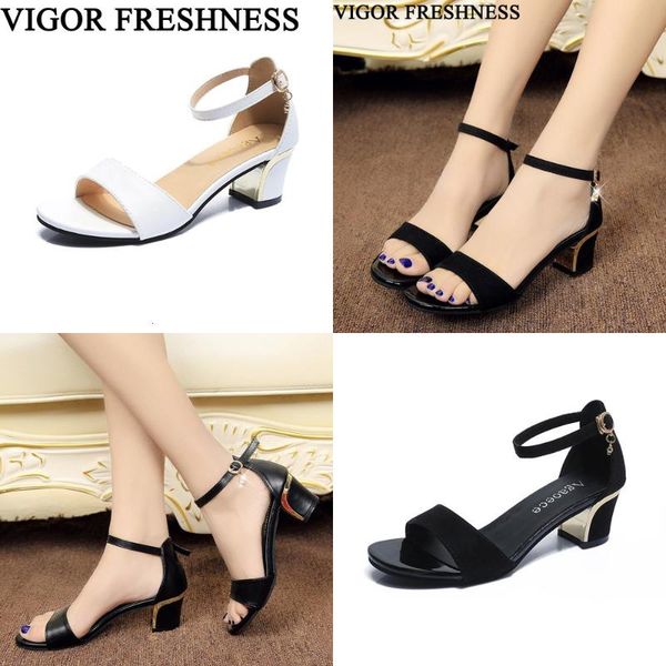 vigor freshness women sandals middle heels shoes woman's summer sandals female party shoes dress open toes wy424, Black
vigor freshness women sandals middle heels shoes woman's summer sandals female party shoes dress open toes wy424, Black
