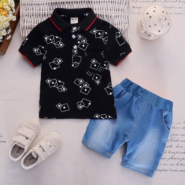2019 new boys short sleeve clothing set boy cotton lapel print t-shirt + pants 2 pieces children clothes suit, White
2019 new boys short sleeve clothing set boy cotton lapel print t-shirt + pants 2 pieces children clothes suit, White