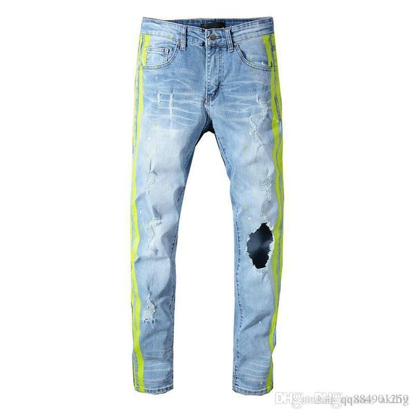 mens hole distressed ripped motorcycl biker jeans slim fit denim pants fashion designer hip hop mens jeans size 28-40, Blue
mens hole distressed ripped motorcycl biker jeans slim fit denim pants fashion designer hip hop mens jeans size 28-40, Blue