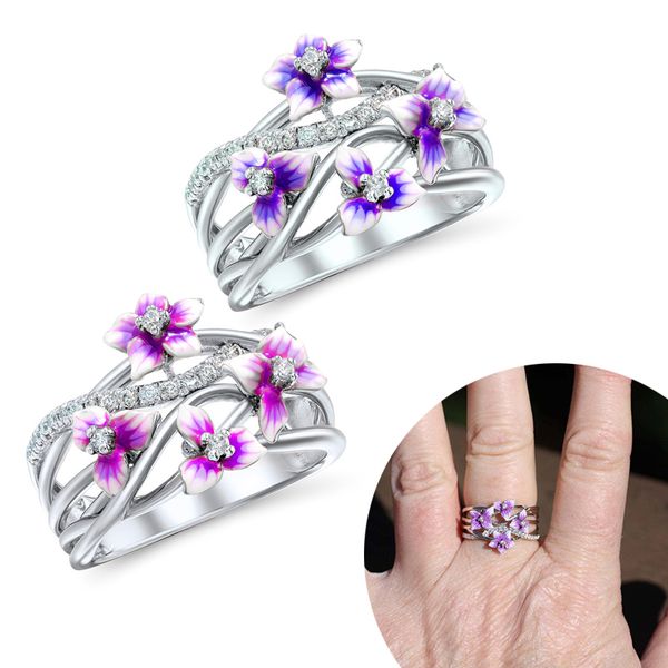 women rings violet rings flower wedding party for ladies jewelry accessories j55, Slivery;golden
women rings violet rings flower wedding party for ladies jewelry accessories j55, Slivery;golden