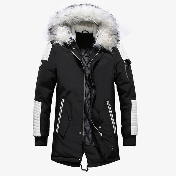 thick warm parkas coat winter jacket men casual long outwear hooded fur collar windbreaker jackets leather coats men veste homme, Black
thick warm parkas coat winter jacket men casual long outwear hooded fur collar windbreaker jackets leather coats men veste homme, Black