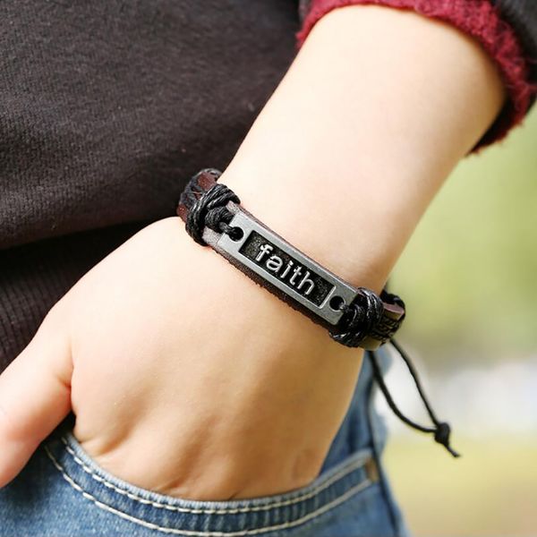 creative scalable letter bracelet braided leather bracelet for men cuff jewelry for women punk wristband men in charm, White
creative scalable letter bracelet braided leather bracelet for men cuff jewelry for women punk wristband men in charm, White