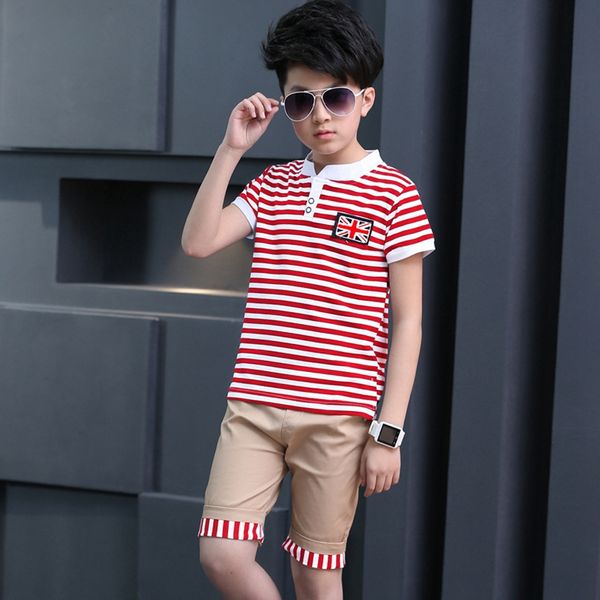 fashion boys sets clothing children tracksuit for boys t-shit pants 2pcs striped sport suits summer casual kids teens tod, White
fashion boys sets clothing children tracksuit for boys t-shit pants 2pcs striped sport suits summer casual kids teens tod, White