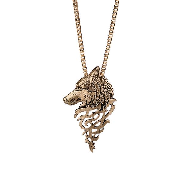 3 colors 1pcs norse vikings pendant necklace wolf head necklace original animal jewelry wolf head sweater chain for men women, Silver
3 colors 1pcs norse vikings pendant necklace wolf head necklace original animal jewelry wolf head sweater chain for men women, Silver