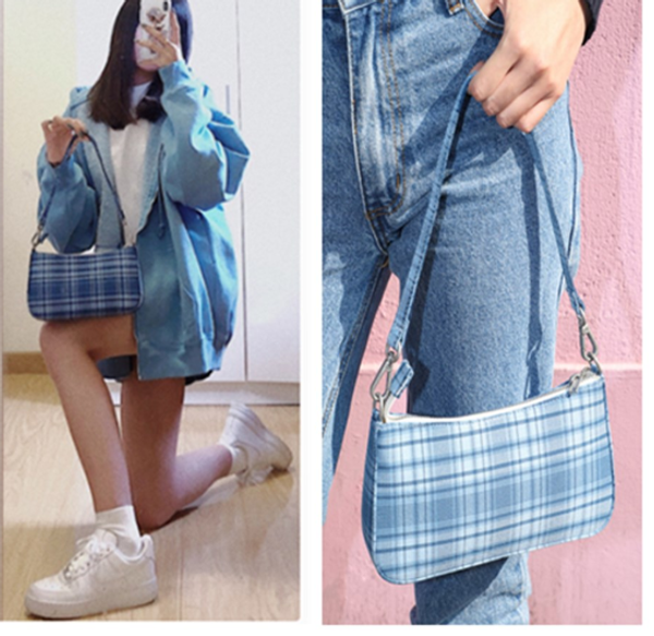 fashion women's bag baguette small girl messenger shoulder bag zipper female grid cute summer j148596
fashion women's bag baguette small girl messenger shoulder bag zipper female grid cute summer j148596