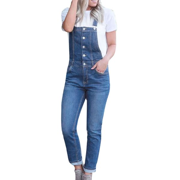 2019 new autunm women overalls cool denim jumpsuit button casual jeans sleeveless jumpsuits slim pencil pants rompers jean femme, Blue
2019 new autunm women overalls cool denim jumpsuit button casual jeans sleeveless jumpsuits slim pencil pants rompers jean femme, Blue