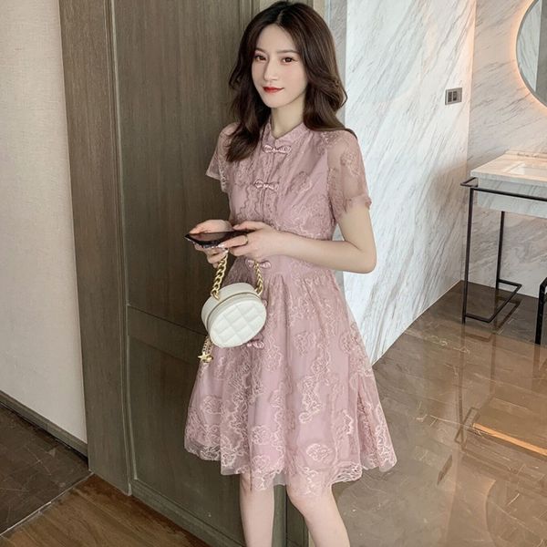 2019summer qipao dress short pule pink lace cheongsam chinese traditional girl erotic costumes dress party or wedding, Red
2019summer qipao dress short pule pink lace cheongsam chinese traditional girl erotic costumes dress party or wedding, Red