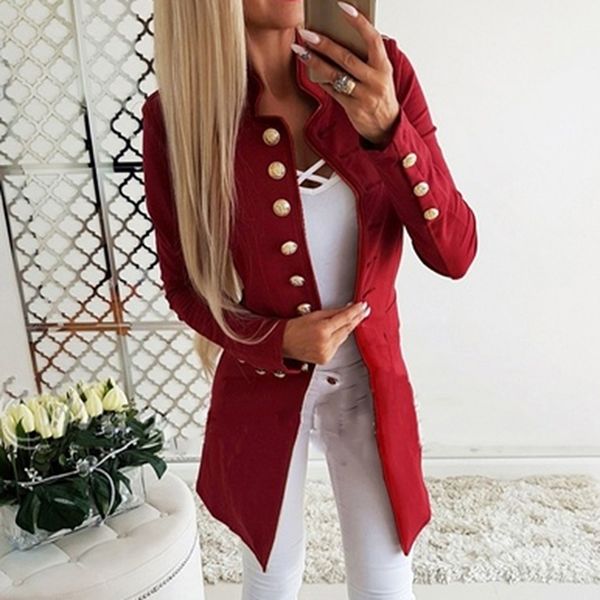 women long jackets elegant long sleeve blazer autumn winter suit blazer women casual single breasted pocket outerwear 2019 new, White;black
women long jackets elegant long sleeve blazer autumn winter suit blazer women casual single breasted pocket outerwear 2019 new, White;black