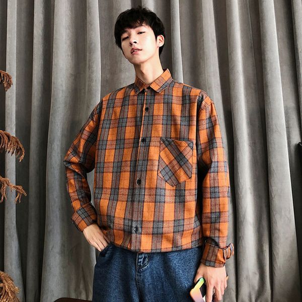 spring plaid shirt men's fashion retro casual shirt streetwear wild society men dress loose long sleeve shirts mens s-3xl, White;black
spring plaid shirt men's fashion retro casual shirt streetwear wild society men dress loose long sleeve shirts mens s-3xl, White;black