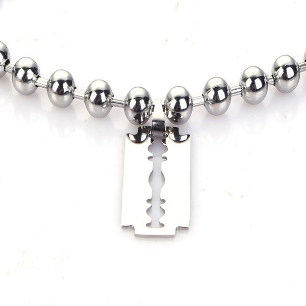 harajuku stainless steel blade necklace for women jewelry bead chain female symbol internet girl choker punk rock collares mujer, Silver
harajuku stainless steel blade necklace for women jewelry bead chain female symbol internet girl choker punk rock collares mujer, Silver