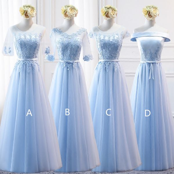 sky blue tulle a line bridesmaid dresses with lace appliques 2020 lace up wedding guest dress real p, White;pink
sky blue tulle a line bridesmaid dresses with lace appliques 2020 lace up wedding guest dress real p, White;pink
