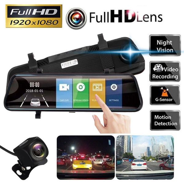oloey 10 inches 1080p car rearview mirror car dvr full hd dual lens 170-degree wide angle front and rear view night vision
oloey 10 inches 1080p car rearview mirror car dvr full hd dual lens 170-degree wide angle front and rear view night vision