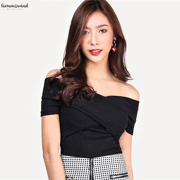 design black tshirt wrap highstreet bardot ribbed off the shoulder pullovers autumn casual women modern lady, White
design black tshirt wrap highstreet bardot ribbed off the shoulder pullovers autumn casual women modern lady, White