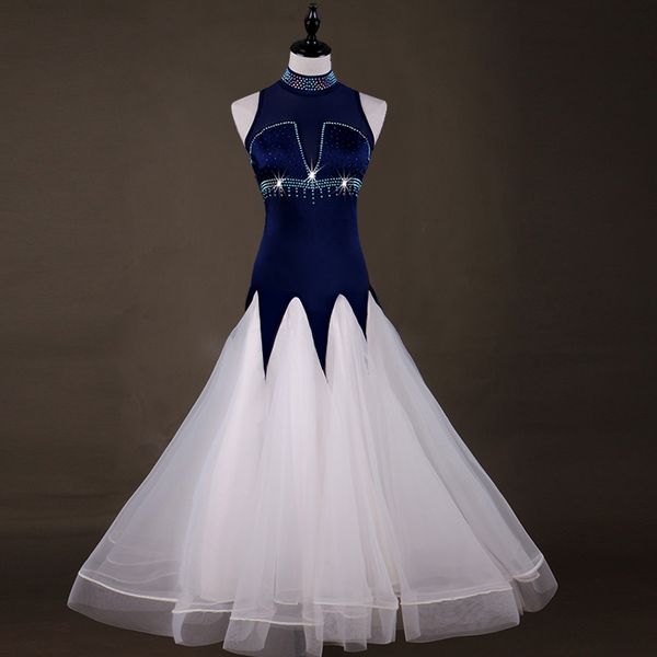 rave ballroom dance dresses women costume sleeveless blue waltz dress white bouffant skirt competition ballroom dress vdb597, Black;red
rave ballroom dance dresses women costume sleeveless blue waltz dress white bouffant skirt competition ballroom dress vdb597, Black;red