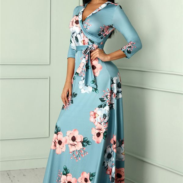 new autumn floral v-neck dress seven-point sleeve printing womens clothing elegant ladies evening dress for female, White;black
new autumn floral v-neck dress seven-point sleeve printing womens clothing elegant ladies evening dress for female, White;black