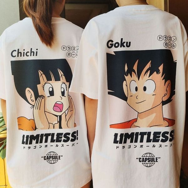 summer anime short-sleeved dragon ball wukong brand men and women couple fashion t-shirt students loose round neck shirt, White;black
summer anime short-sleeved dragon ball wukong brand men and women couple fashion t-shirt students loose round neck shirt, White;black
