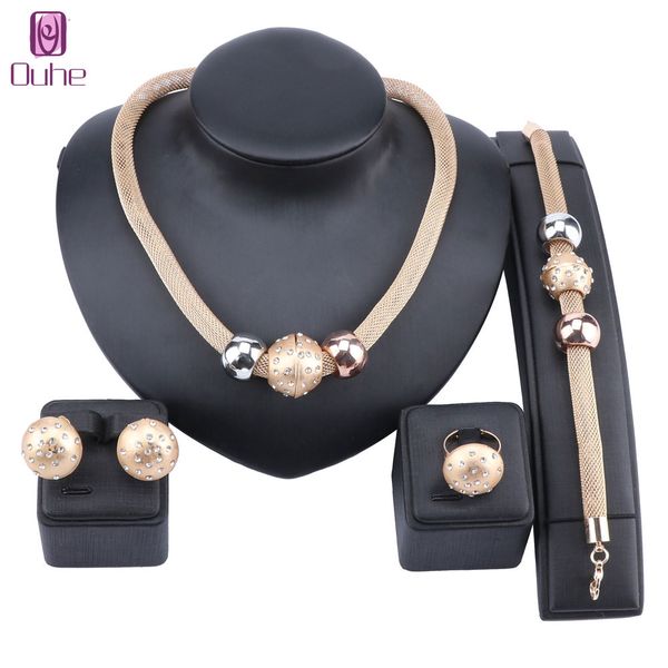 wedding gold color jewelry sets for women statement pendant african beads crystal necklace earrings bracelet ring, Slivery;golden
wedding gold color jewelry sets for women statement pendant african beads crystal necklace earrings bracelet ring, Slivery;golden