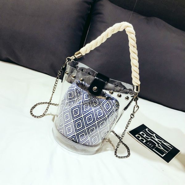 multiple layers bracelet jelly transparent bucket bag chain messenger bag ins alloy bracelet braided rope handbag shoulder
multiple layers bracelet jelly transparent bucket bag chain messenger bag ins alloy bracelet braided rope handbag shoulder