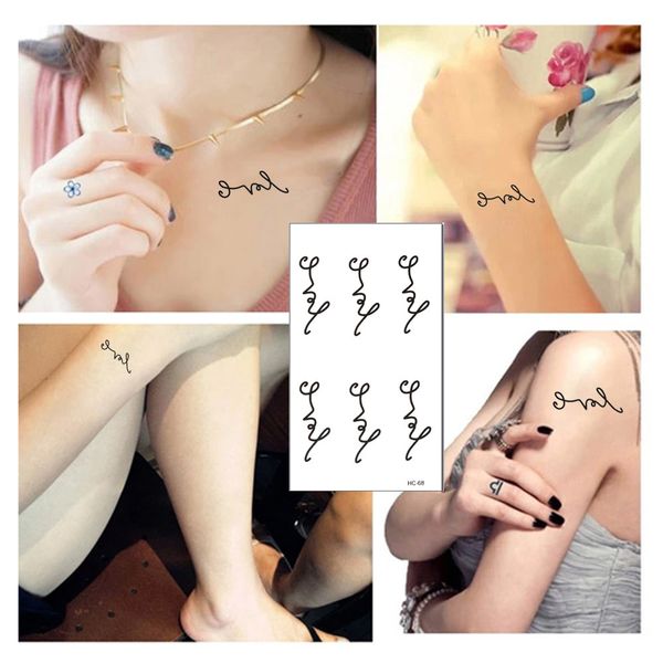 10 pcs women waterproof fake tattoo harajuku letter love pattern design water transfer temporary tatto sticker wrist tattoo
10 pcs women waterproof fake tattoo harajuku letter love pattern design water transfer temporary tatto sticker wrist tattoo