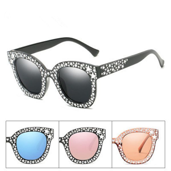 2018 italian brand sunglasses women crystal square sunglasses mirror retro full star sun glasses female black grey shades, White;black
2018 italian brand sunglasses women crystal square sunglasses mirror retro full star sun glasses female black grey shades, White;black
