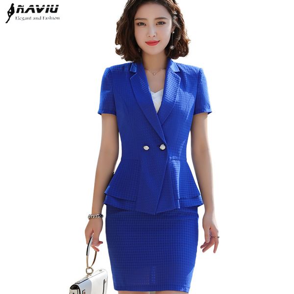 elegant women skirt suits temperament business formal short sleeve slim reffles hem blazer and skirt office ladies work wear, White;black
elegant women skirt suits temperament business formal short sleeve slim reffles hem blazer and skirt office ladies work wear, White;black