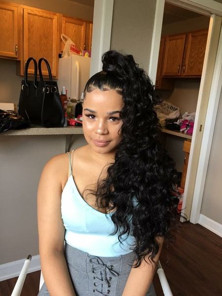 100 human hair ponytail with elastic band drawstring deep curly ponytail extension long high pony jet black color 1
100 human hair ponytail with elastic band drawstring deep curly ponytail extension long high pony jet black color 1