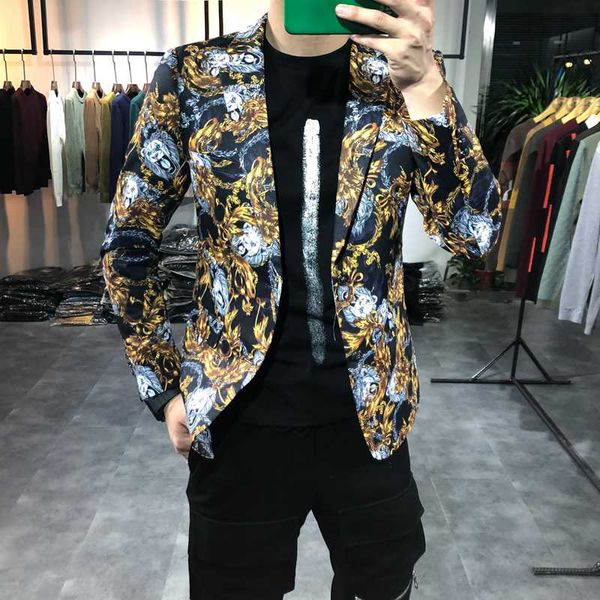 print men blazers high-end casual slim fit suit jacket wedding business blazer men clothing masculino costume homme, White;black
print men blazers high-end casual slim fit suit jacket wedding business blazer men clothing masculino costume homme, White;black