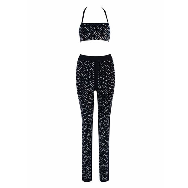 celebrity party bandage jumpsuit women spaghetti strap 2 two piece set beading night out full length jumpsuit women, Black;white
celebrity party bandage jumpsuit women spaghetti strap 2 two piece set beading night out full length jumpsuit women, Black;white