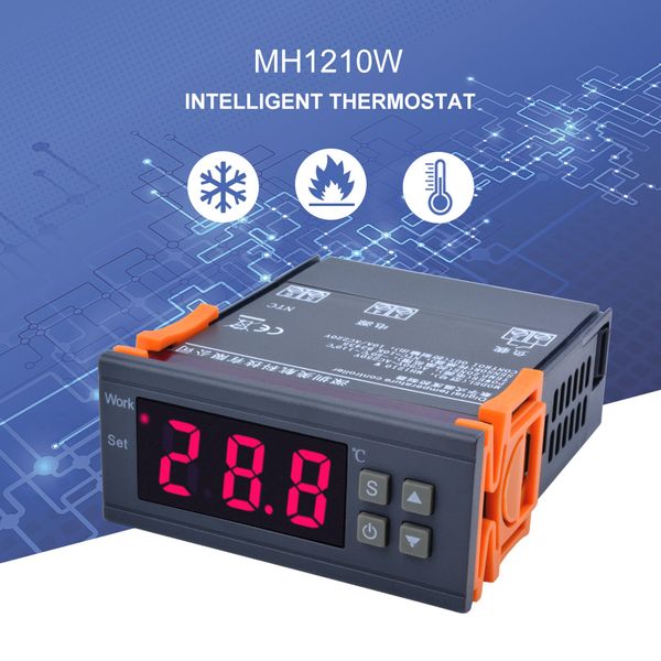 YIERYI MH1210W Digital Temperature Controller AC90-250V 10A 220V Thermostat Regulator with Sensor -50~110C Heating Cooling Control
YIERYI MH1210W Digital Temperature Controller AC90-250V 10A 220V Thermostat Regulator with Sensor -50~110C Heating Cooling Control