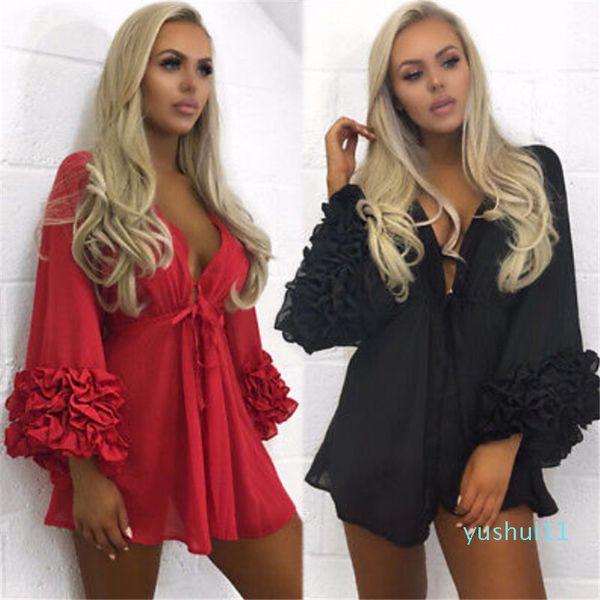 wholesale-mesh beach mini dress women bikini bathing suit cover ups long puff sleeve sarong beach wear pareo tunic robe
wholesale-mesh beach mini dress women bikini bathing suit cover ups long puff sleeve sarong beach wear pareo tunic robe