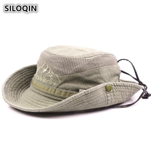 siloqin men's cap summer 100% cotton retro mesh breathable bucket hats western 2019 new style wind rope fixed dad's beach hat
siloqin men's cap summer 100% cotton retro mesh breathable bucket hats western 2019 new style wind rope fixed dad's beach hat