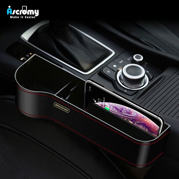 ascromy qi wireless charger car organizer wireless charging station storage box holder car seat slit gap for iphone xs max xr x
ascromy qi wireless charger car organizer wireless charging station storage box holder car seat slit gap for iphone xs max xr x