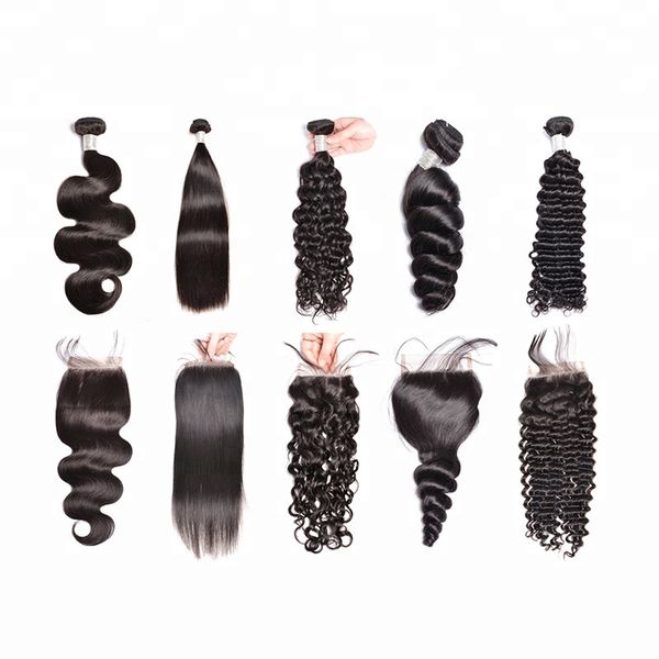 unprocessed body straight loose water curly human hair bundle with closure brazilian peruvian remy bundles and closure, Black
unprocessed body straight loose water curly human hair bundle with closure brazilian peruvian remy bundles and closure, Black
