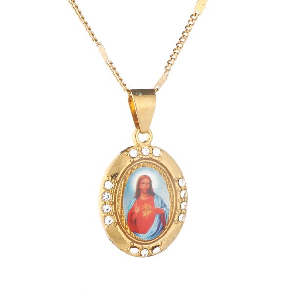 trendy jesus head pendant necklaces gold color women christian crucifix chain jewelry, Silver
trendy jesus head pendant necklaces gold color women christian crucifix chain jewelry, Silver