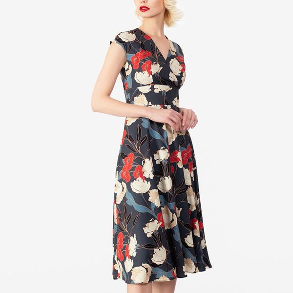 women's 2020 french dress summer printed sleeveless slim dress banquet dress, Black;gray
women's 2020 french dress summer printed sleeveless slim dress banquet dress, Black;gray